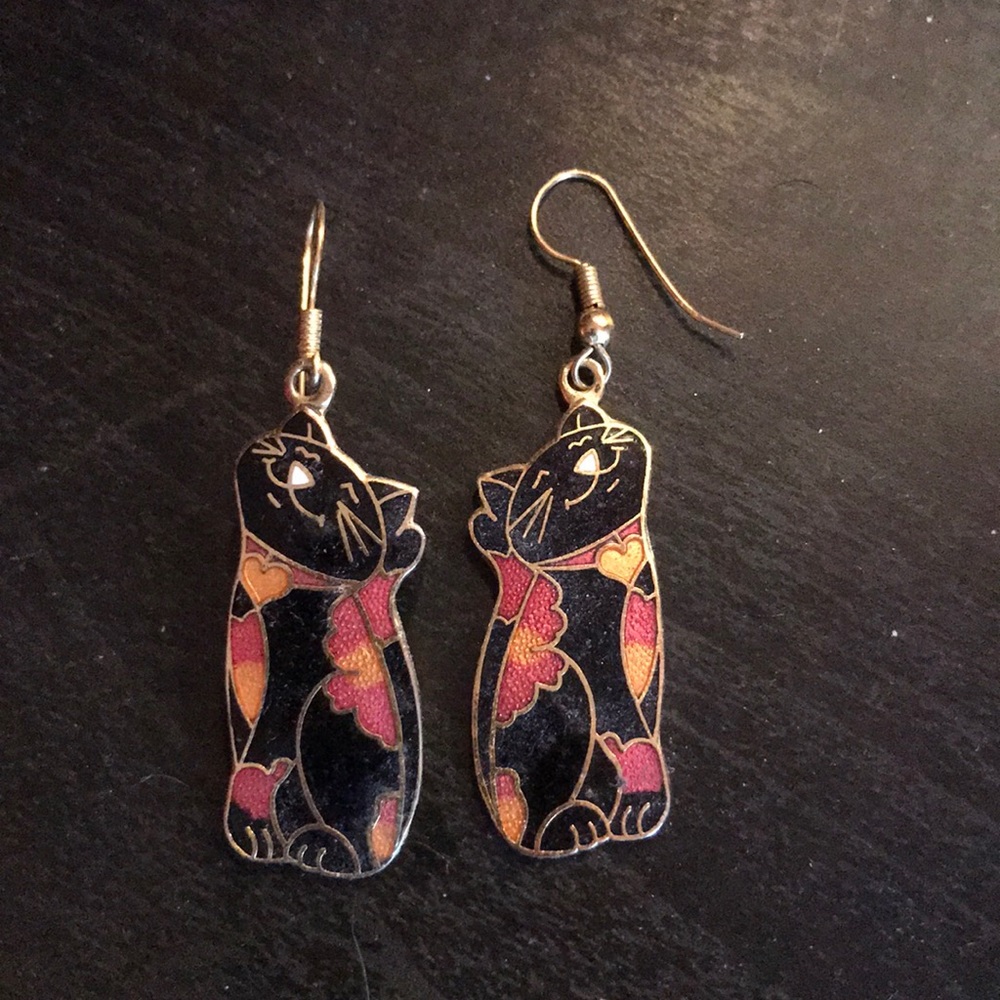 Happy cat earrings!